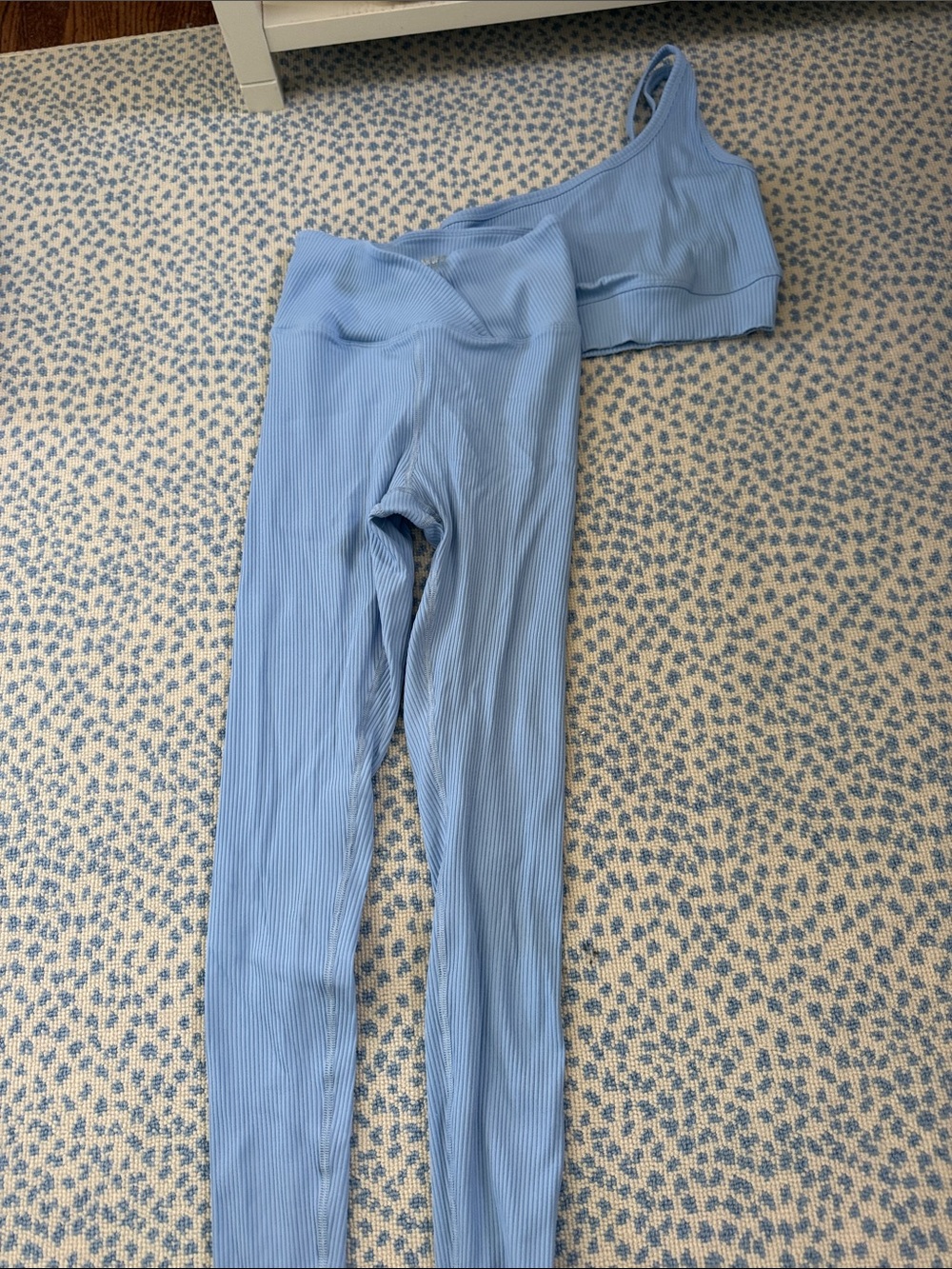 Year of Ours Baby Blue Ribbed Crop Top